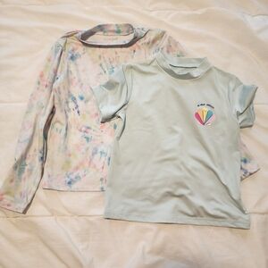 Cat & Jack Girls Swim Rashguards - Medium (8) EUC